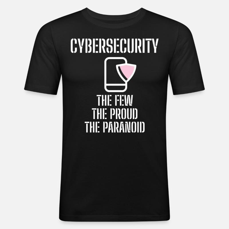 Cybersecurity - IT-Sicherheit Informatiker - Männer Slim Fit T-Shirt - Schwarz