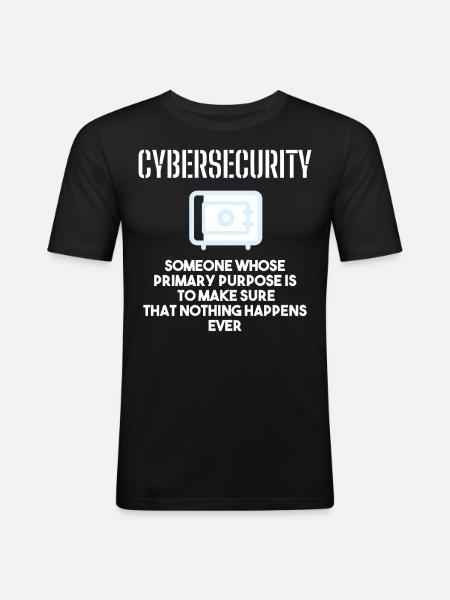 Cybersecurity - IT Security Computer Scientists - Men's Slim Fit T-Shirt - black