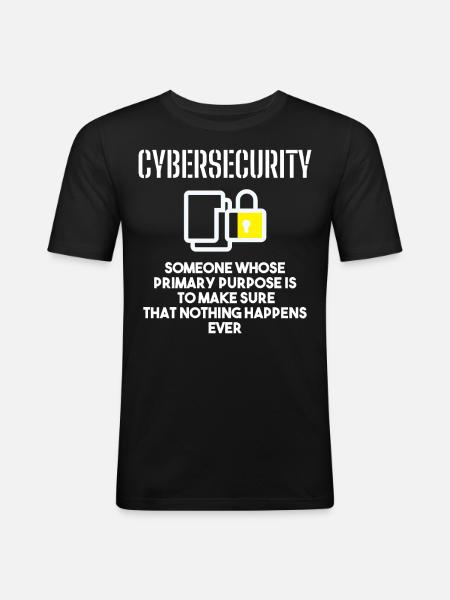Cybersecurity - IT Security Computer Scientists - Men's Slim Fit T-Shirt - black