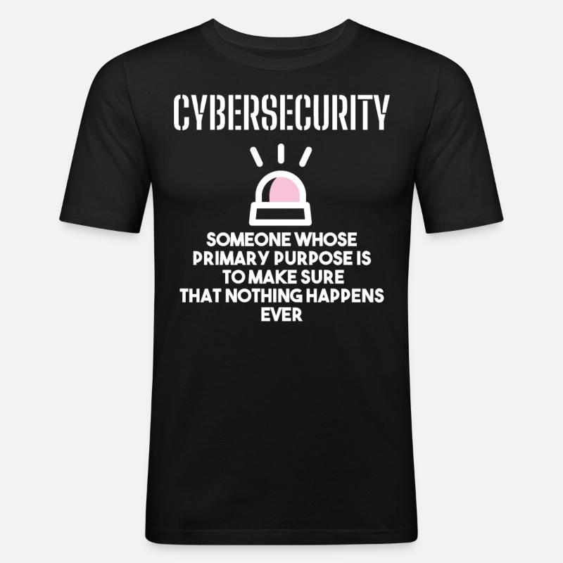 Cybersecurity - IT Security Computer Scientists - Men's Slim Fit T-Shirt - black