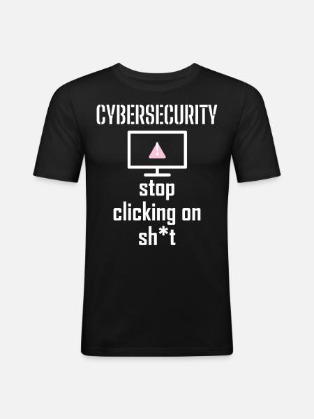Cybersecurity - IT Security Computer Scientists - Men's Slim Fit T-Shirt - black