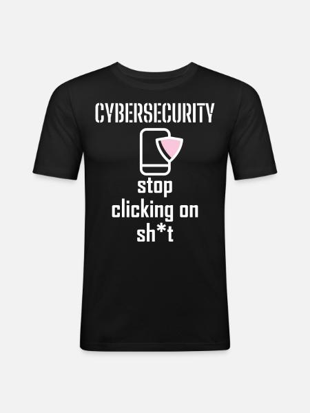 Cybersecurity - IT Security Computer Scientists - Men's Slim Fit T-Shirt - black