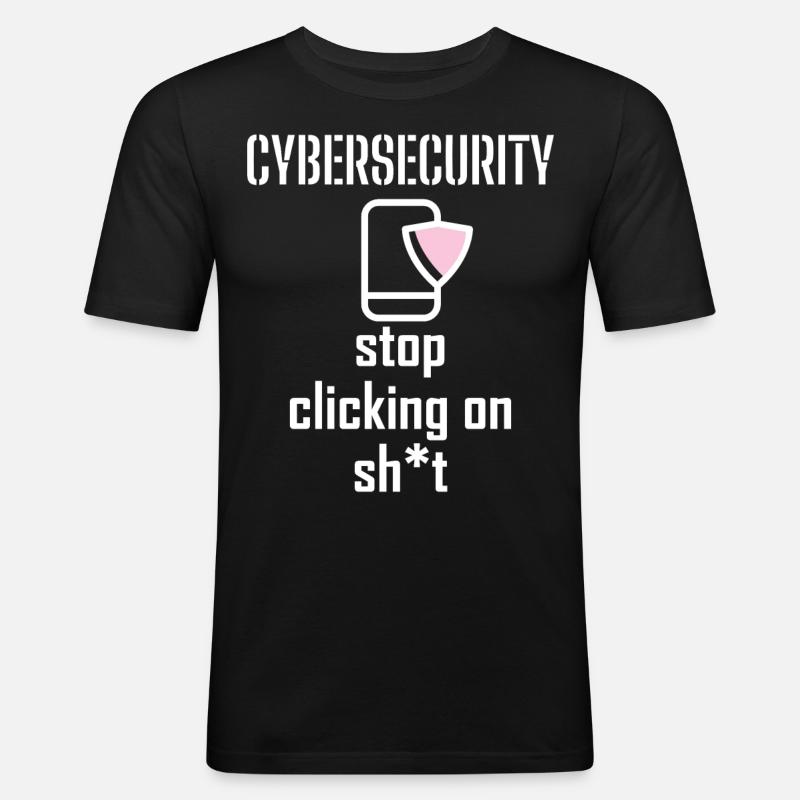Cybersecurity - IT Security Computer Scientists - Men's Slim Fit T-Shirt - black