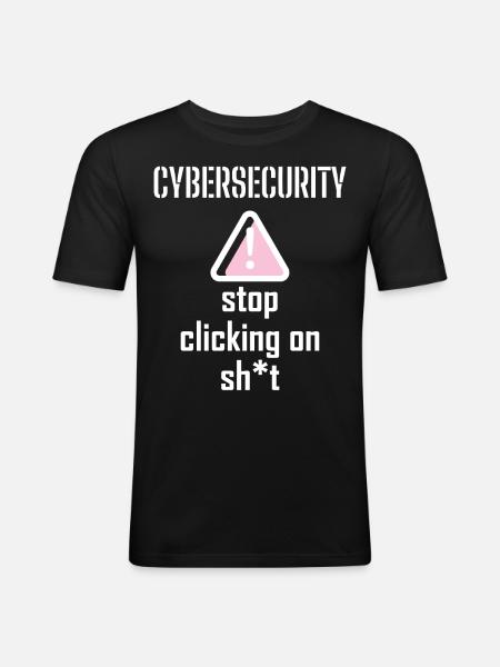 Cybersecurity - IT Security Computer Scientists - Men's Slim Fit T-Shirt - black