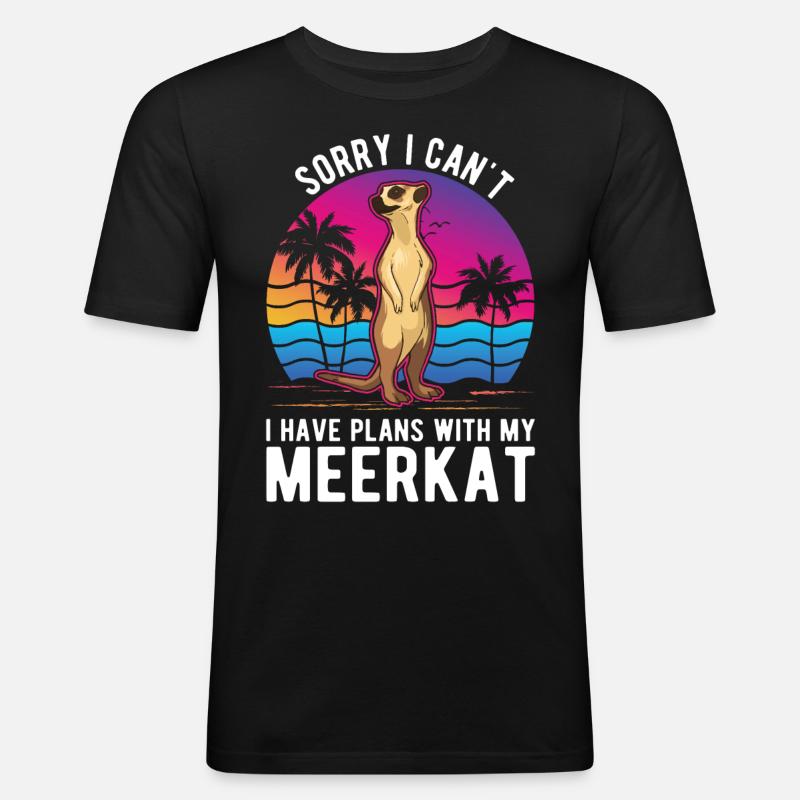 Suricate Cadeau Suricate Suricate - T-shirt près du corps Homme - noir