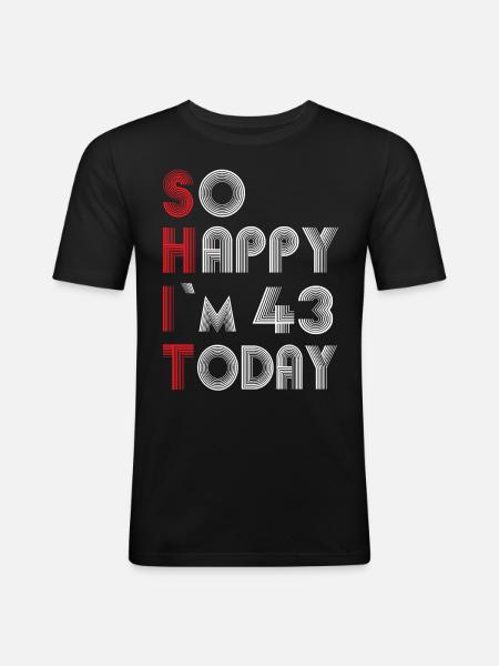 43 ans - T-shirt près du corps Homme - noir