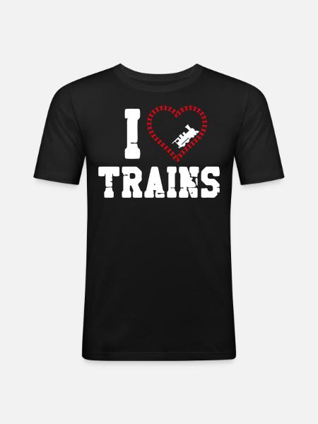 Steam Train Driver Trainspotting - Men's Slim Fit T-Shirt - black