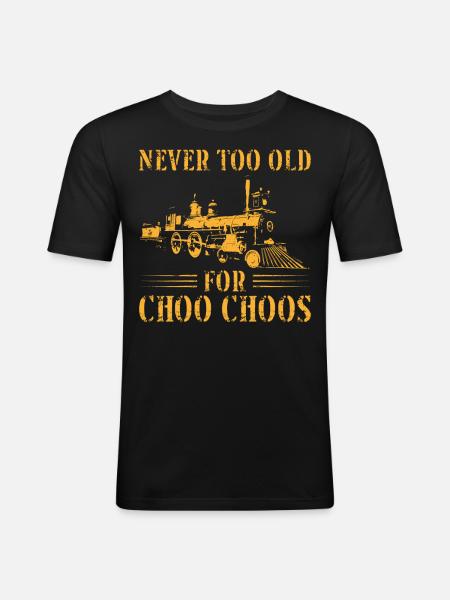 Steam Train Driver Trainspotting - Men's Slim Fit T-Shirt - black