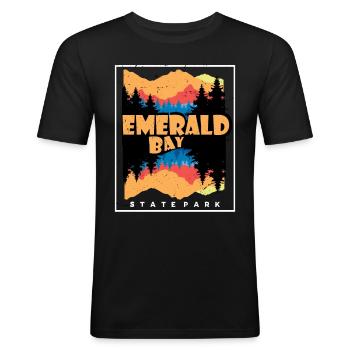 Emerald Bay Camping Nevada California State Park - Men's Slim Fit T-Shirt - black - Front - Nik (191cm)