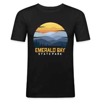 State Park California Emerald Bay Camping Nevada - Men's Slim Fit T-Shirt - black - Front - Nik (191cm)