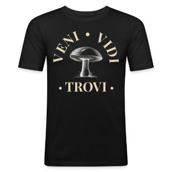 Mushrooms Mushrooms Porcini Mushrooms Collectors Chanterelles - Men's Slim Fit T-Shirt - black - Front - Nik (191cm)