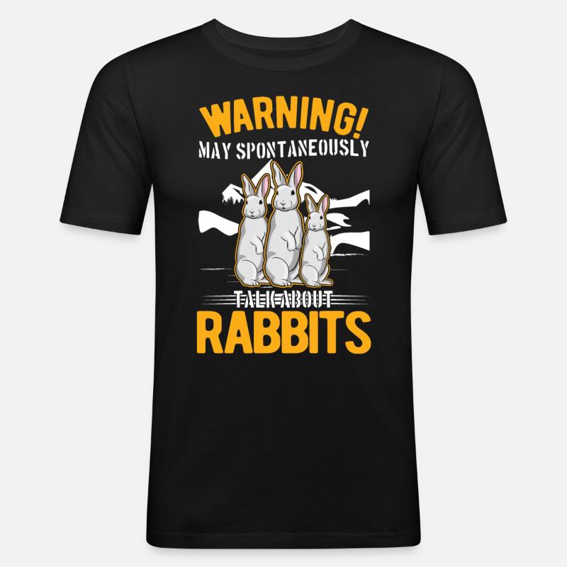 Rabbit Rabbit Rabbit Rabbit - Men's Slim Fit T-Shirt - black