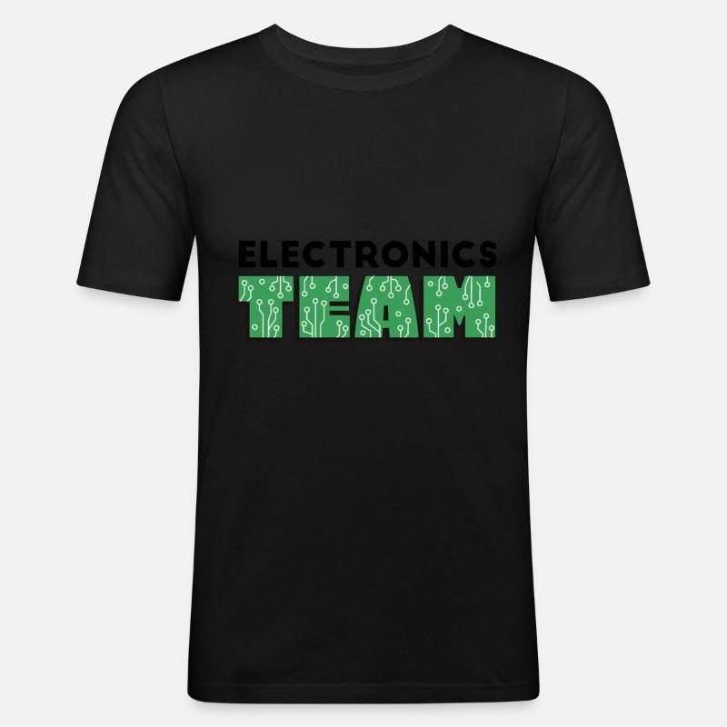 Programmer - electronics TEAM - Men's Slim Fit T-Shirt - black