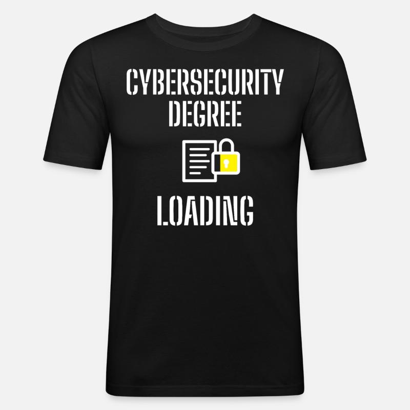 Cybersecurity - IT-Sicherheit Informatiker - Männer Slim Fit T-Shirt - Schwarz