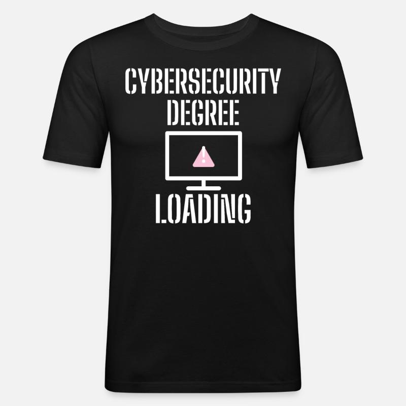 Cybersecurity - IT-Sicherheit Informatiker - Männer Slim Fit T-Shirt - Schwarz