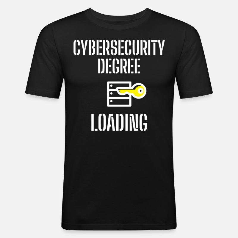 Cybersecurity - IT-Sicherheit Informatiker - Männer Slim Fit T-Shirt - Schwarz
