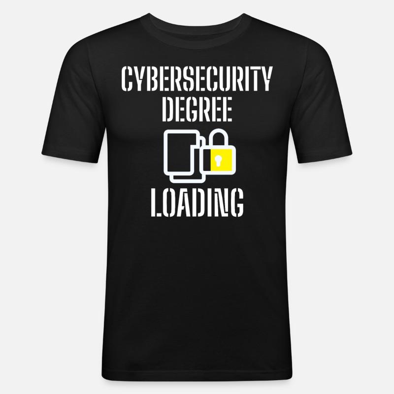 Cybersecurity - IT Security Computer Scientists - Men's Slim Fit T-Shirt - black