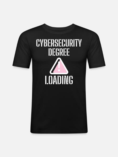 Cybersecurity - IT Security Computer Scientists - Men's Slim Fit T-Shirt - black