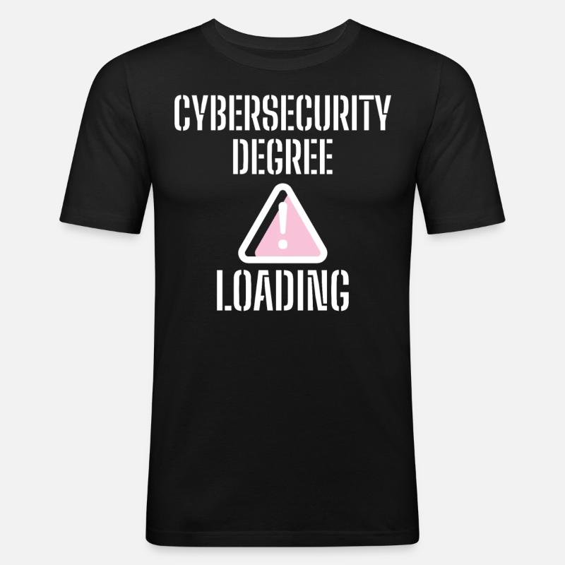 Cybersecurity - IT-Sicherheit Informatiker - Männer Slim Fit T-Shirt - Schwarz