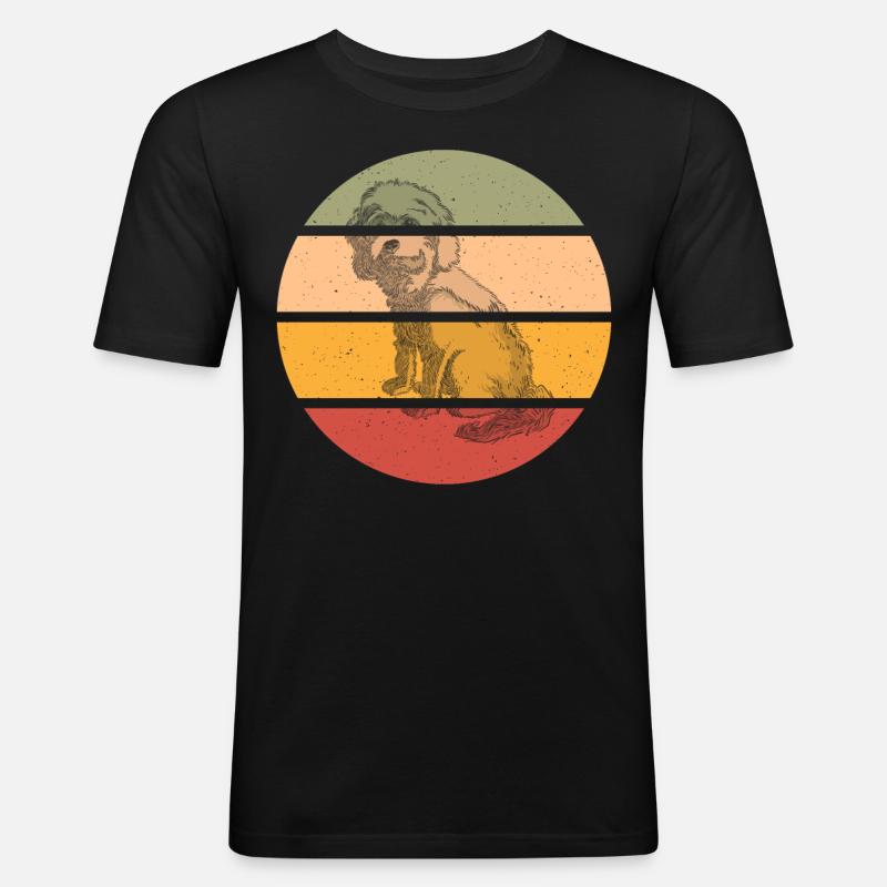 Retro Kleidung für Cockapoo - Männer Slim Fit T-Shirt - Schwarz