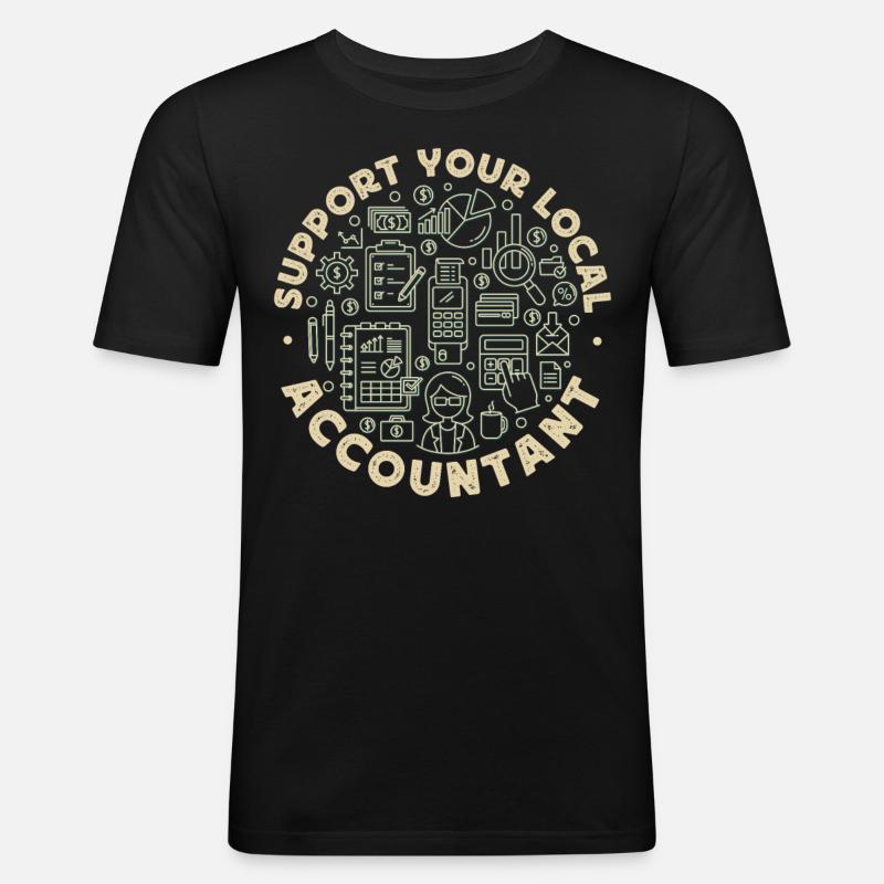 Comptable Comptable Comptable - T-shirt près du corps Homme - noir