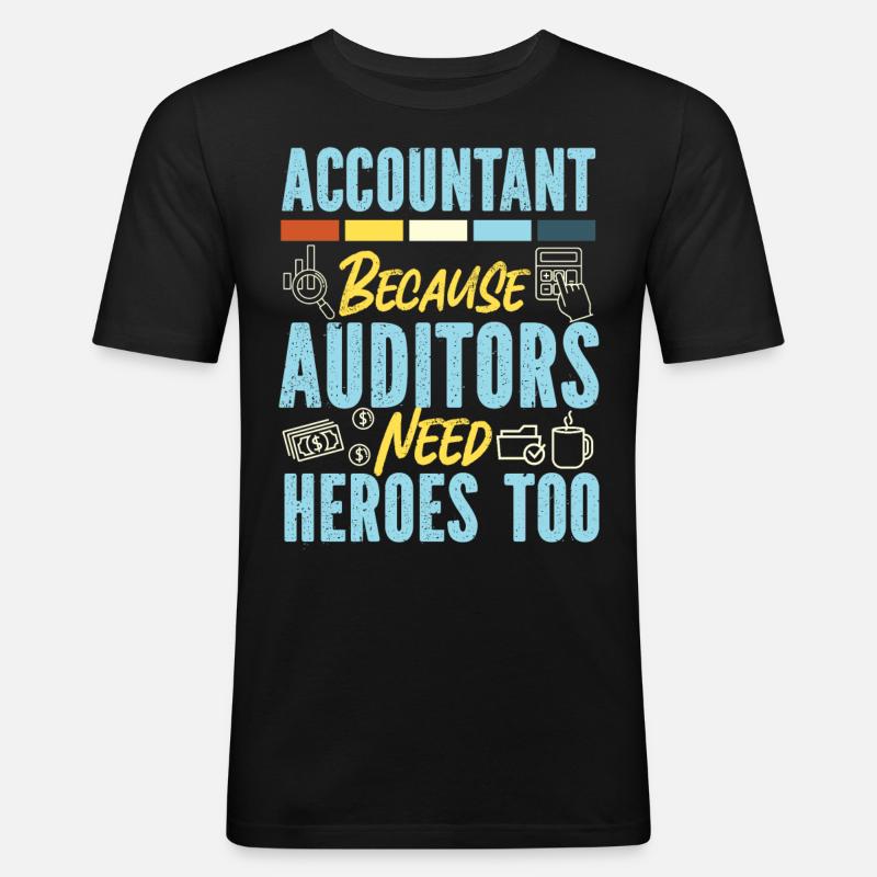 Comptable Comptable Comptable - T-shirt près du corps Homme - noir