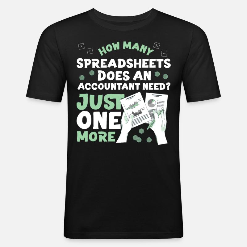 Comptable Comptable Comptable - T-shirt près du corps Homme - noir