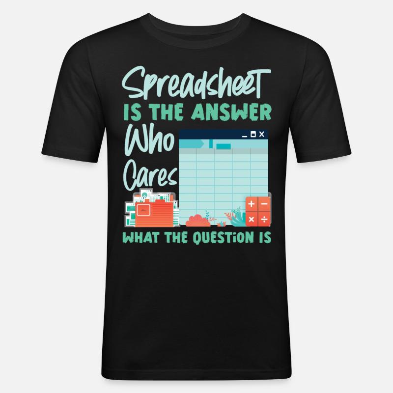 Comptable Comptable Comptable - T-shirt près du corps Homme - noir