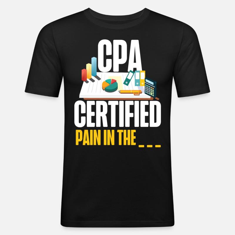 Comptable Comptable Comptable - T-shirt près du corps Homme - noir