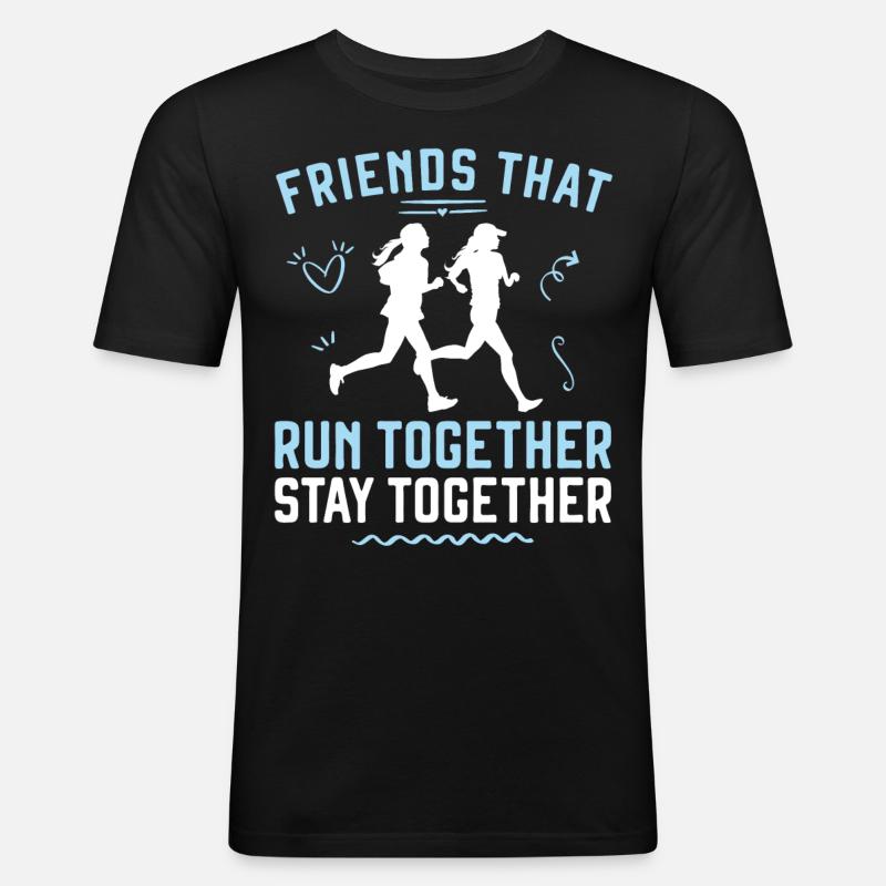 Running Runner Half Marathon - Männer Slim Fit T-Shirt - Schwarz