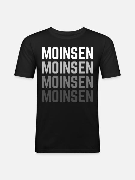 Oldenburg Oldenburger Norden Norddeutschland Moin - Männer Slim Fit T-Shirt - Schwarz