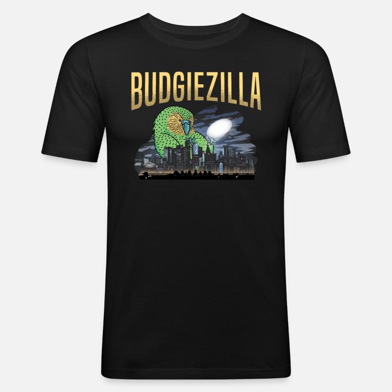 Perruche Budgerigar Budgerigar Budgerigar - T-shirt près du corps Homme - noir