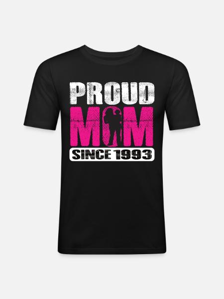 Proud Mom Since 1993 - Men's Slim Fit T-Shirt - black