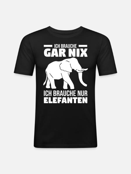 Dickhäuter Rüsseltier Dabbing Elefant - Männer Slim Fit T-Shirt - Schwarz