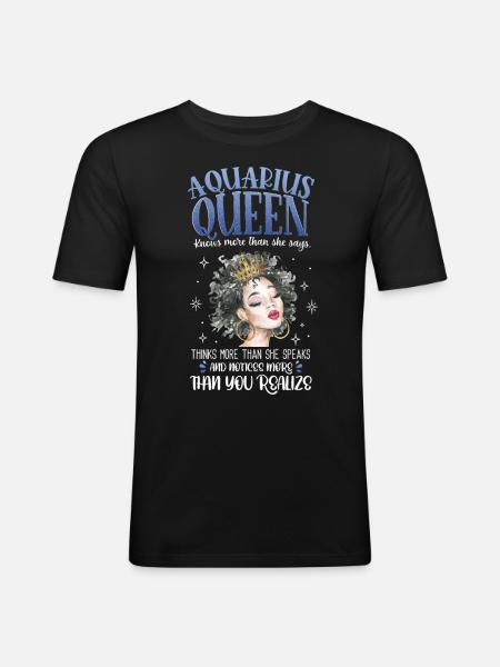 Aquarius Queen - Men's Slim Fit T-Shirt - black