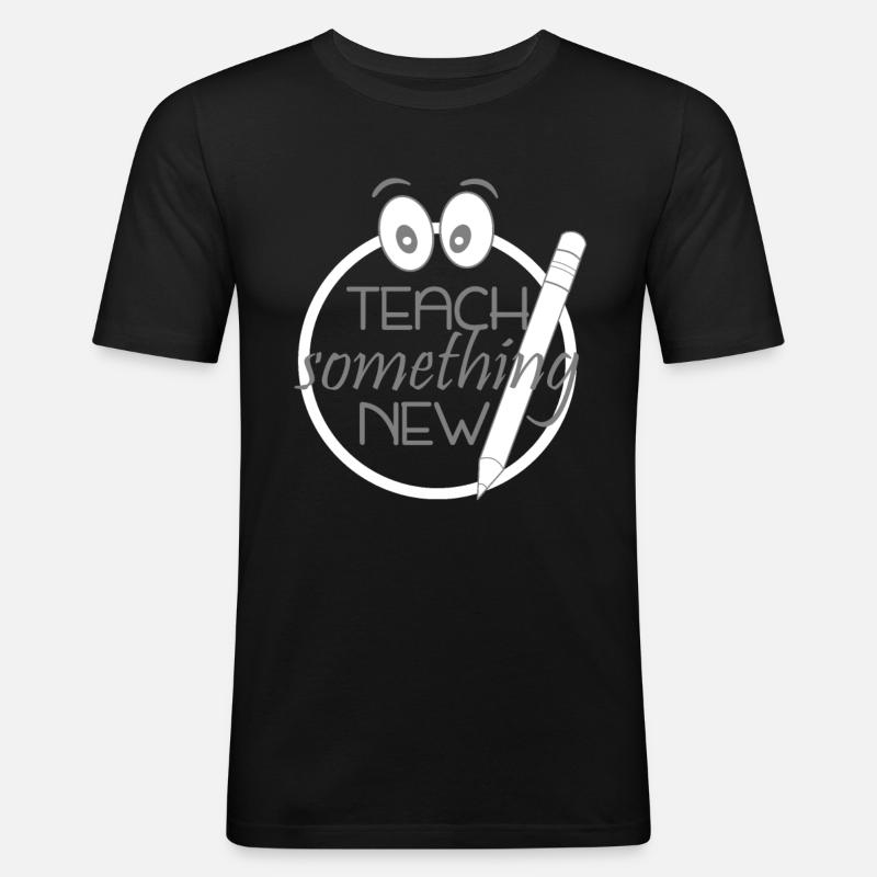 Lehrer - Männer Slim Fit T-Shirt - Schwarz
