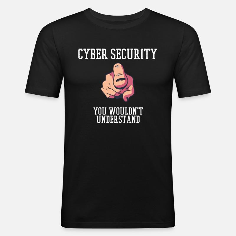 Cybersecurity - IT Security Computer Scientist - Men's Slim Fit T-Shirt - black