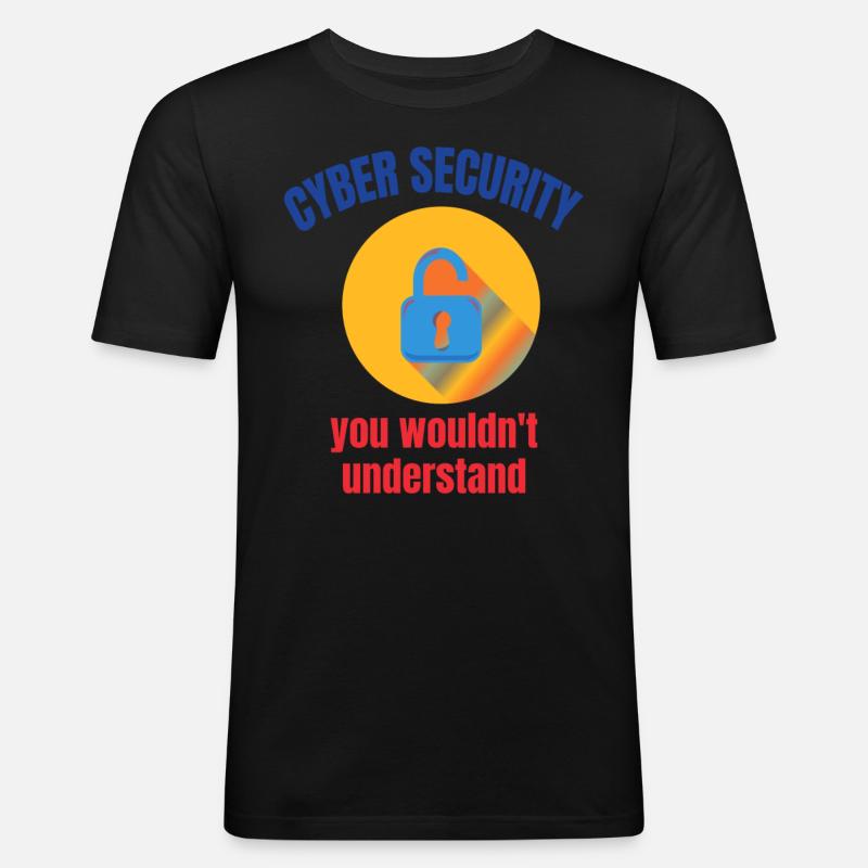 Cybersecurity - IT Security Computer Scientist - Men's Slim Fit T-Shirt - black