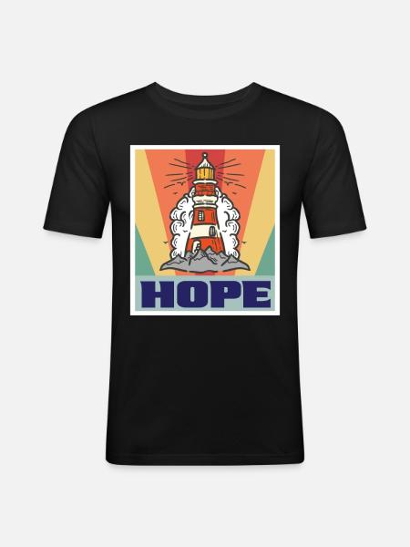 Vær let fyrtårn ankerhav søkap - Herre Slim Fit T-Shirt - sort