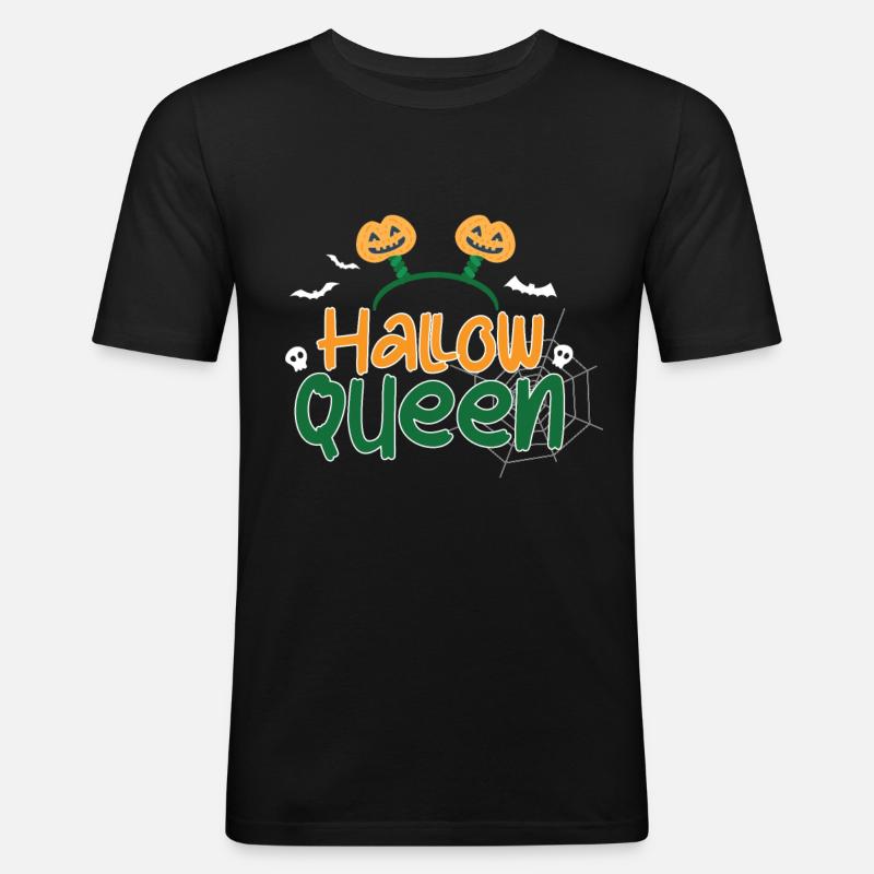 Hallow Queen - Männer Slim Fit T-Shirt - Schwarz