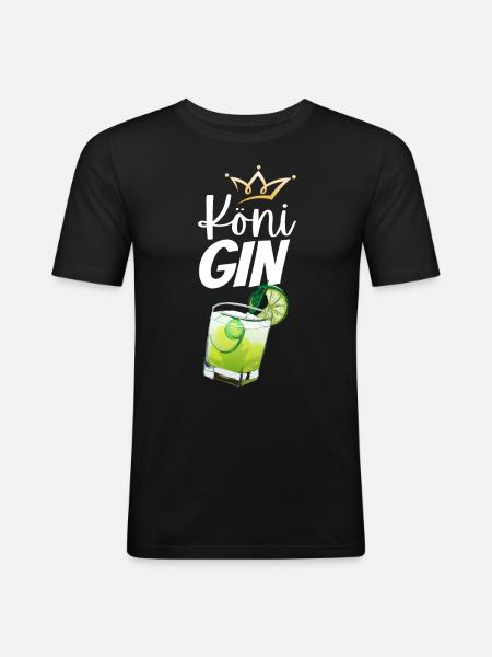 Köni Gin - Men's Slim Fit T-Shirt - black