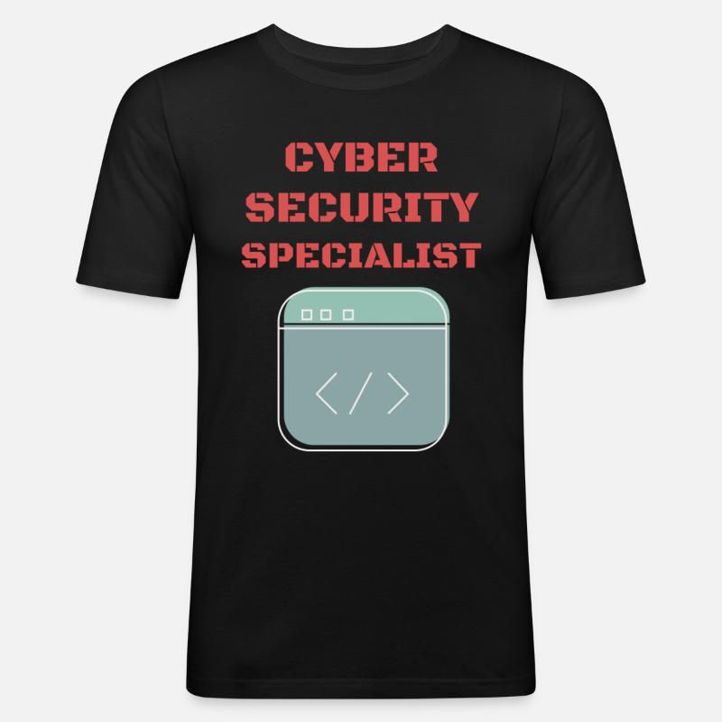 Cybersecurity - IT Security Computer Scientist - Men's Slim Fit T-Shirt - black