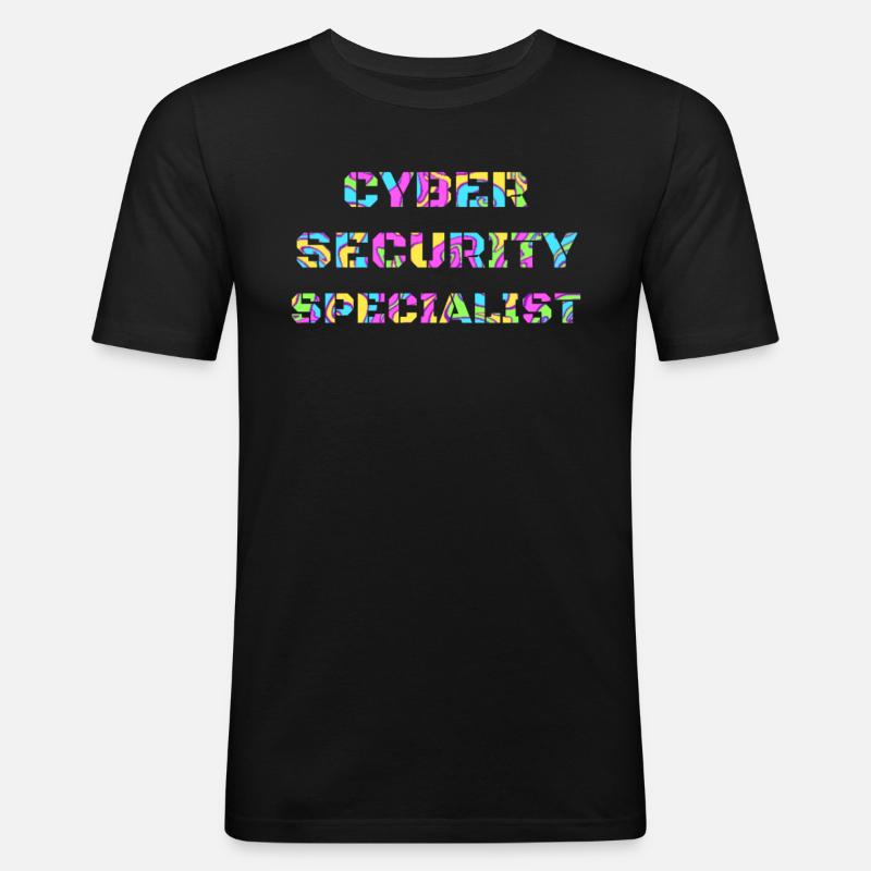 Cybersecurity - IT Security Computer Scientist - Men's Slim Fit T-Shirt - black