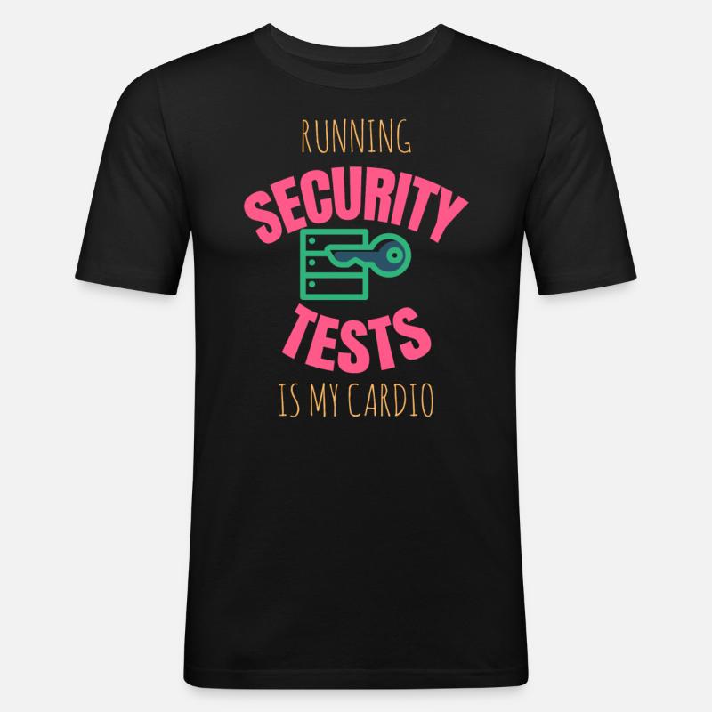 Cybersecurity - IT-Sicherheit Informatiker - Männer Slim Fit T-Shirt - Schwarz