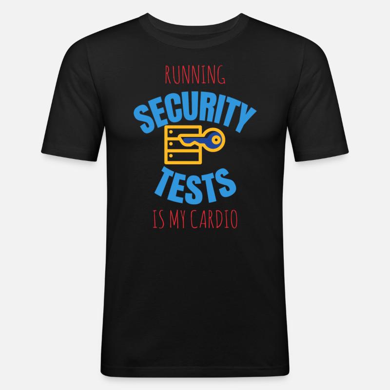 Cybersecurity - IT-Sicherheit Informatiker - Männer Slim Fit T-Shirt - Schwarz
