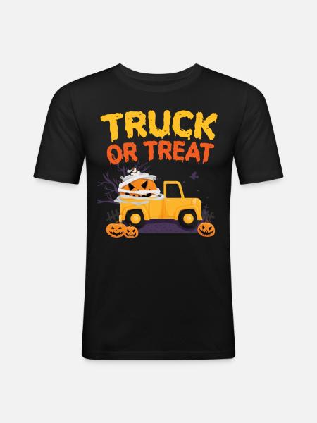 Truck Or Treat - Men's Slim Fit T-Shirt - black