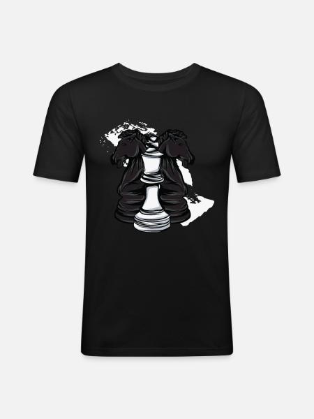 Chess Chess Pieces - Men's Slim Fit T-Shirt - black
