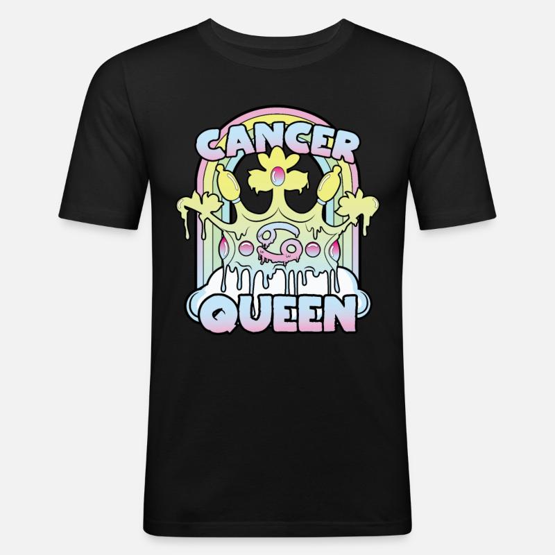 Krebs Queen - Männer Slim Fit T-Shirt - Schwarz