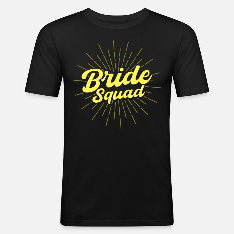 Bride squad - Männer Slim Fit T-Shirt - Schwarz