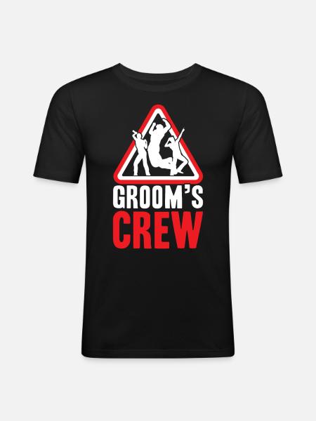 Grooms Crew - Men's Slim Fit T-Shirt - black